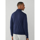 Hackett Cotton Silk Half in Navy Blue