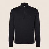 Hackett Cotton Silk Half Zip Navy