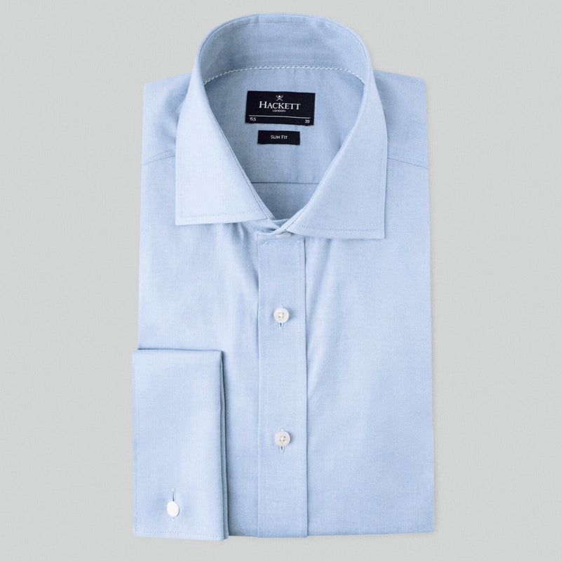Hackett Essential Textured Shirt in Sky Blue