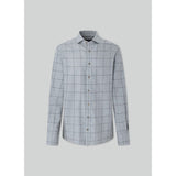 Hackett Flannel Windowpane Shirt in Grey