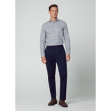 Hackett Flannel Windowpane Shirt in Grey