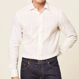 Hackett Garment Dyed Linen Shirt in White