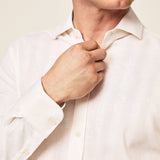 Hackett Garment Dyed Linen Shirt in White