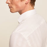 Hackett Garment Dyed Linen Shirt in White