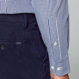 Hackett Gingham Slim Fit Shirt in White/Blue