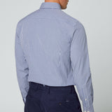 Hackett Gingham Slim Fit Shirt in White/Blue
