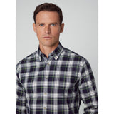 Hackett Heritage Tartan Shirt in Green/Navy