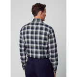 Hackett Heritage Tartan Shirt in Green/Navy