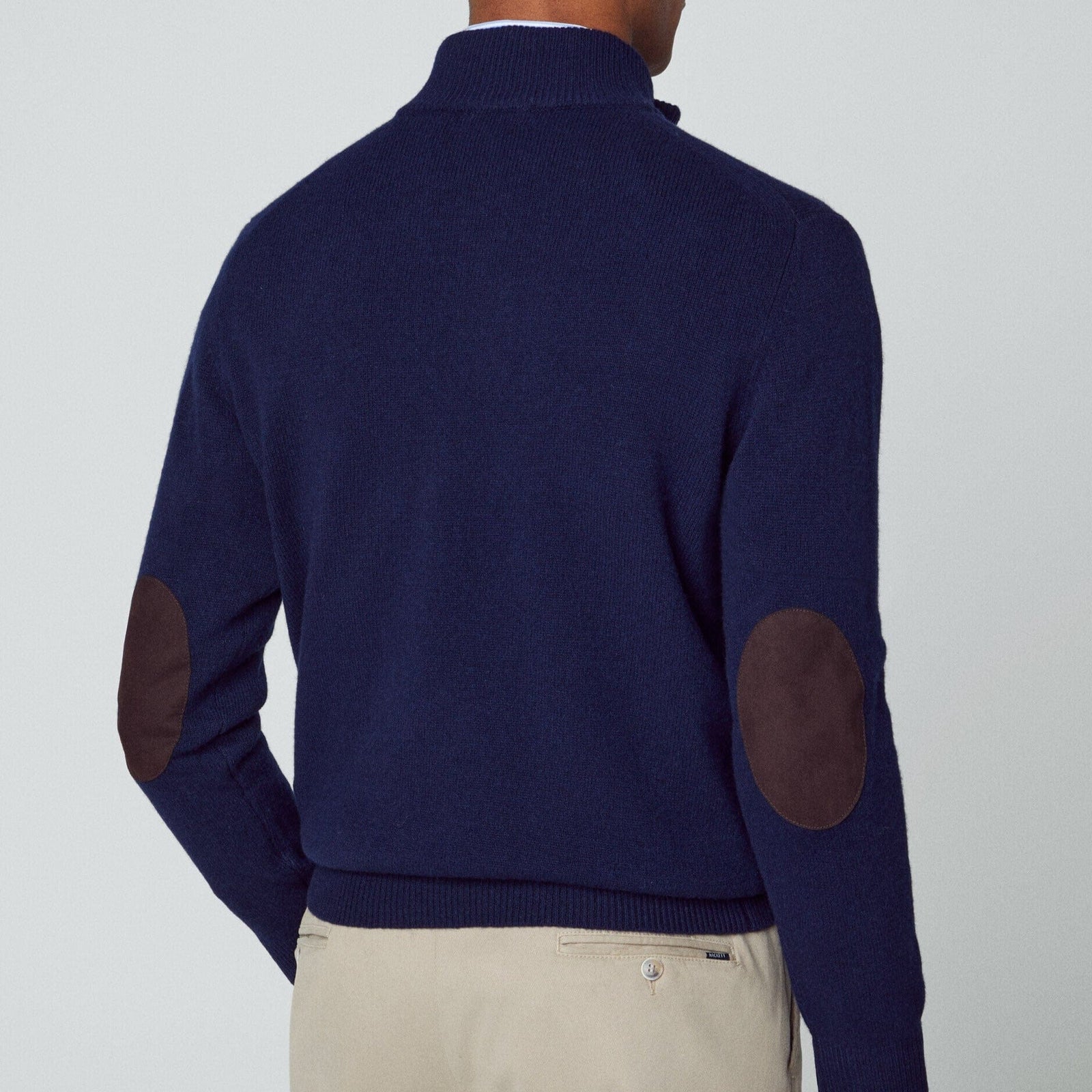 Hackett Lambswool Halfzip Sweater in Navy