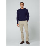 Hackett Lambwool Cable Crew Neck Jumper in Navy
