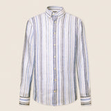 Hackett Linen Multi Stripe Shirt Multi Blue