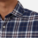 Hackett Melange Check Shirt Multi Blue
