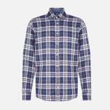 Hackett Melange Check Shirt Multi Blue
