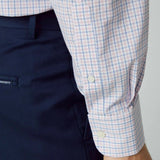 Hackett Melange City Check Shirt in Pink/Blue