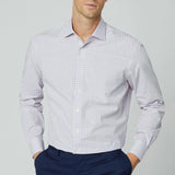 Hackett Melange City Check Shirt in Pink/Blue