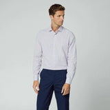 Hackett Melange City Check Shirt in Pink/Blue