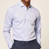 Hackett Melange Texture Multi Shirt Blue