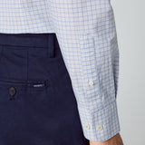 Hackett Oxford Check Shirt in White/Blue