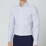 Hackett Oxford Check Shirt in White/Blue