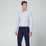 Hackett Oxford Check Shirt in White/Blue