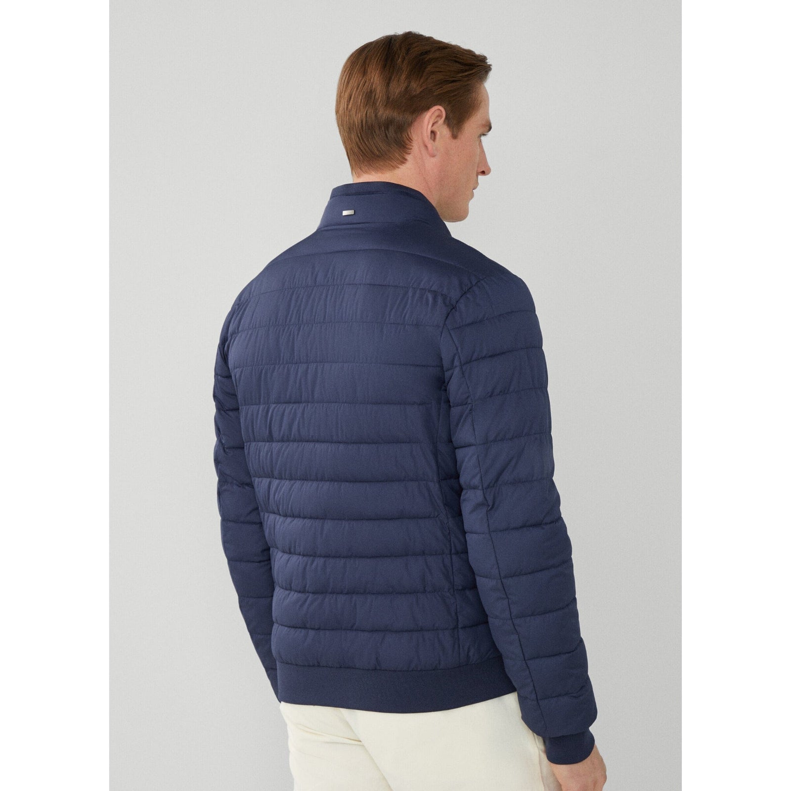Hackett Padded Blouson Jacket in Navy Blazer