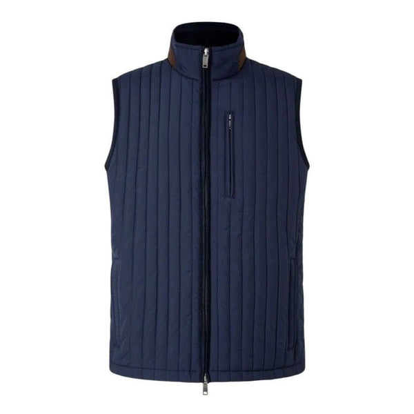 Hackett Padded Channel Gilet in Navy
