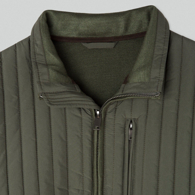 Hackett Padded Channel Gilet in Olive