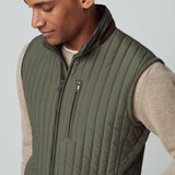 Hackett Padded Channel Gilet in Olive
