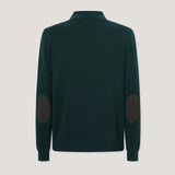 Hackett Quarter Zip Jumper in Forest Green