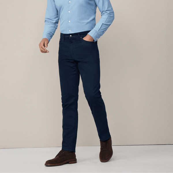 Hackett regular fit trinity 5 pocket In Navy Blazer