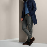 Hackett Regular Fit Trinity Sateen 5 Pocket Trousers In Myrtle Green
