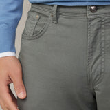 Hackett Regular Fit Trinity Sateen 5 Pocket Trousers In Myrtle Green