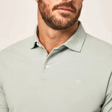 Hackett Short Sleeve Pique Polo Duck Egg