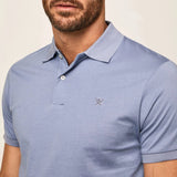 Hackett Slim Fit Logo Polo Oxford Blue