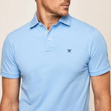 Hackett Slim Fit Logo Polo Shirt Blue Sky