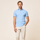 Hackett Slim Fit Logo Polo Shirt Blue Sky
