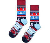 Happy Socks Christmas Sweater Sock In Navy One SIze
