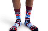 Happy Socks Christmas Sweater Sock In Navy One SIze