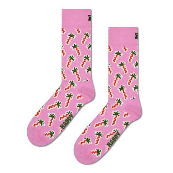 Happy Socks Happy Palm Sock In Pink