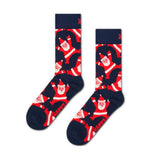 Happy Socks Santa Sock In Navy One Size