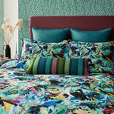 Harlequin Dance of Adornment Duvet Cover in Wilderness