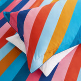 Harlequin x Sophie Robinson Sherbet Stripe Cover Set King Size Lapis