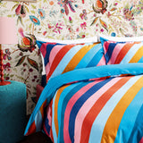 Harlequin x Sophie Robinson Sherbet Stripe Cover Set King Size Lapis