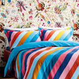Harlequin x Sophie Robinson Sherbet Stripe Cover Set King Size Lapis