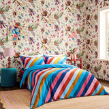 Harlequin x Sophie Robinson Sherbet Stripe Cover Set King Size Lapis