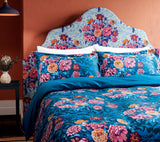 Harlequin x Sophie Robinson Dahlia Bunch King Size Cover Set Lapis