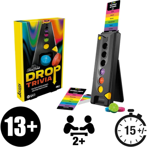 Hasbro Drop Trivia Game, Electronic Party Board Game from Trivial Pursuit