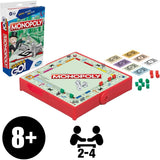 Hasbro Monopoly Grab and Go Game Portable Game for 2-4 Players Travel Game