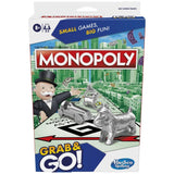 Hasbro Monopoly Grab and Go Game Portable Game for 2-4 Players Travel Game