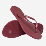 Havaianas Slim Logo Metallic In Amaranth